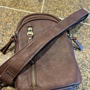 Joy Susan Brown Leather Backpack